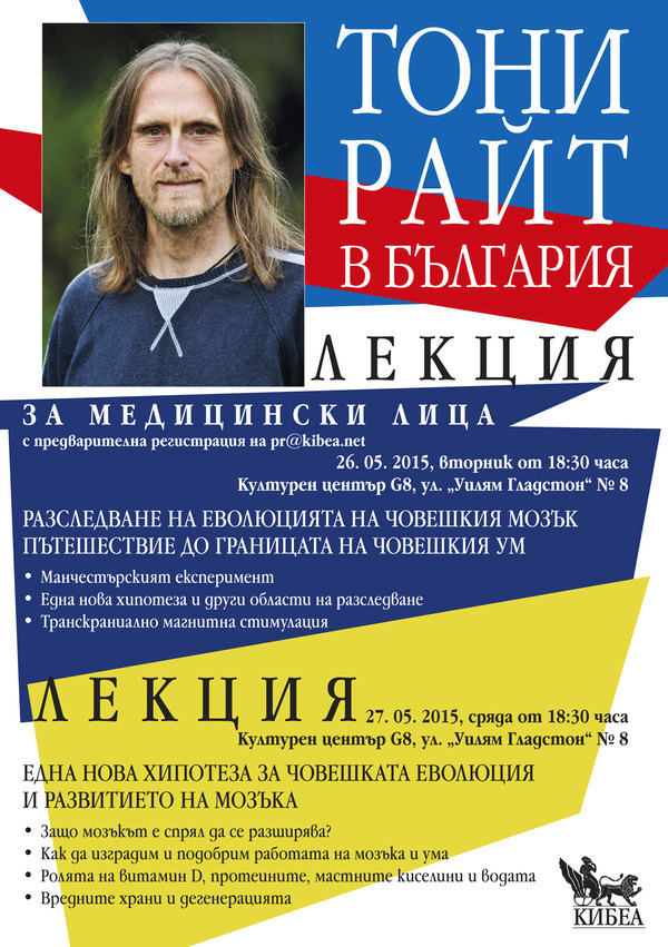 Тони Райт в България! 26-28 май 2015